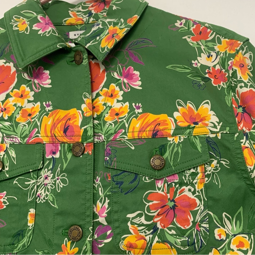 Jones New York Sport floral Jean Jacket - Picture 2 of 9